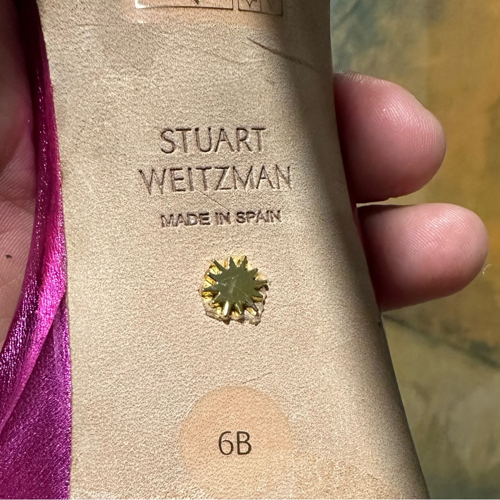 🌹STUART WEITZMAN 🌹Nudistcurve Platform Sandal In Azalea Size: 6B - Picture 15 of 16